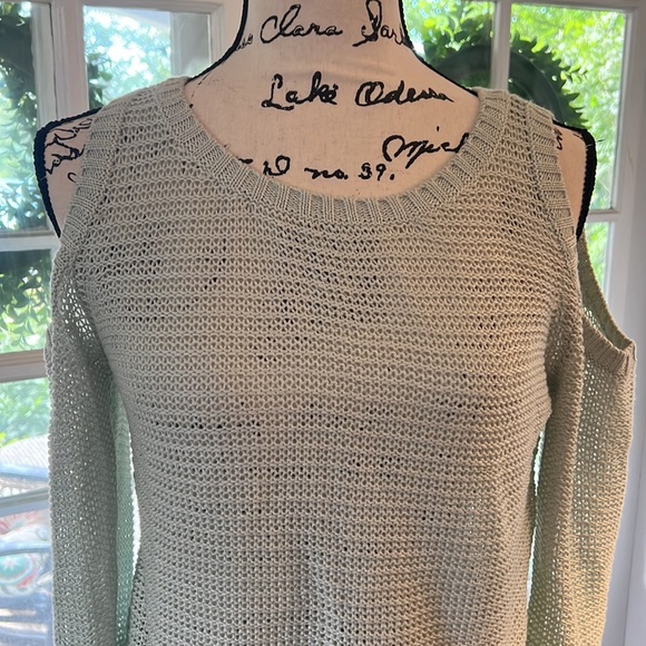 Lescana For a Venus cold shoulder blue green sweater - Picture 2 of 8